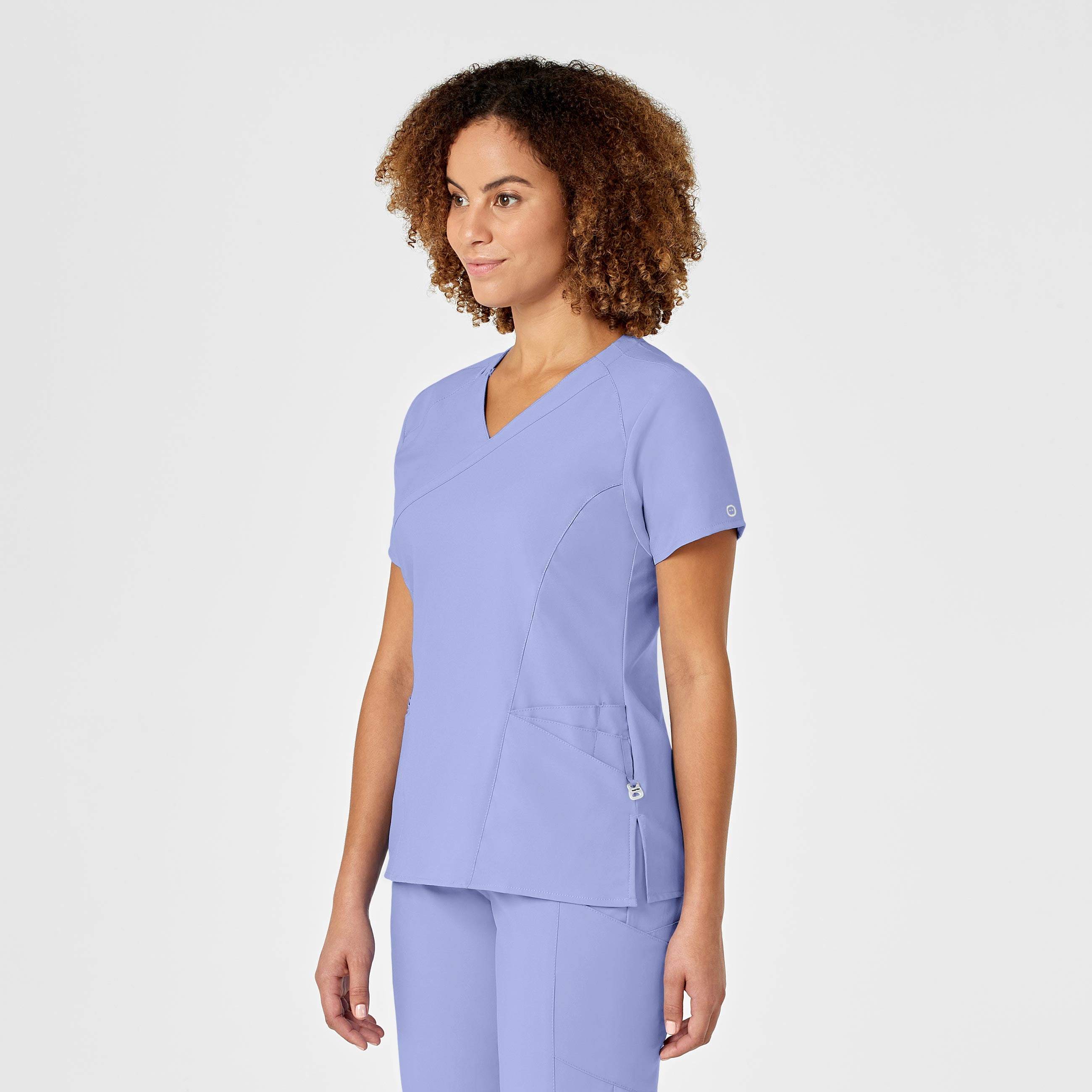 Wink W123 Women's Mock Wrap Scrub Top, Grape, XXS Womens - Walmart.com