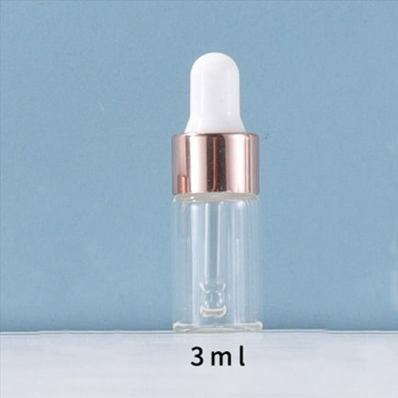200Pcs Mini Glass Dropper Bottle Clear Essential Oil Dropper Bottles Glass Dropping Sample Containers for Traveling 3Ml,200 x Mini Glass Dropper Bottle