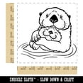 thumbnail image 2 of Mom Sea Otter and Baby Mother's Day Square Rubber Stamp Stamping Scrapbooking Crafting - Medium 1.75in, 2 of 7
