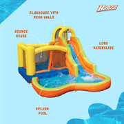 Banzai Sun 'N Splash Fun Kids Inflatable Bounce House and Water Slide Park