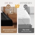 thumbnail image 2 of Vccoem Cooling Mattress Topper Queen Black, Extra Thick Quilted Mattress Pad, Deep Pocket Fit, Breathable Plush Bed Topper, Hypoallergenic, 2 of 13