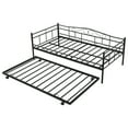 Aukfa Metal Twin Daybed With Trundle, Daybed Twin Size Bed Frames for