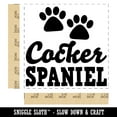 thumbnail image 2 of Cocker Spaniel Dog Paw Prints Fun Text Self-Inking Rubber Stamp Ink Stamper - Red Ink - Large 1-1/2 Inch, 2 of 7