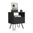 thumbnail image 3 of Nightstand Skyoner, Single Drawer, Hairpin Legs, Black Wengue Finish, 3 of 7