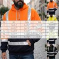 thumbnail image 3 of GEWSEY Men's Hoodie Reflective Strip Hooded Sweatshirts Safety Workwear Fleece Sweatshirt Pullover with Pockets (Black, XL), 3 of 7