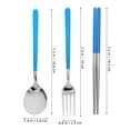 thumbnail image 2 of Masteelf Travel Utensils With Case Portable Silverware Set For Work Stainless Steel Reusable Travel Cutlery Set Fork And Spoon Set For Camping Picnic, 2 of 8