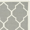 thumbnail image 5 of SAFAVIEH Dhurrie Toby Geometric Moroccan Wool Area Rug, Grey/Ivory, 8' x 8' Square, 5 of 6