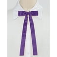 thumbnail image 2 of INSPIRE CHIC Unisex Pre-tied String Bow Tie String Tie Solid Color Bowknots Purple One Size, 2 of 5