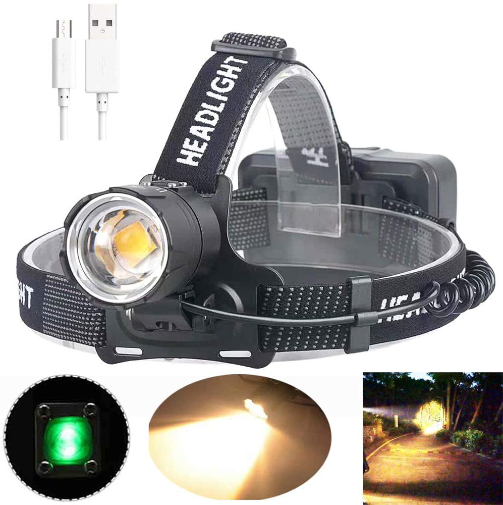 LED Headlamp Flashlight Head Torch Light 3 Mode Adjustable Head Lamp Waterproof 
