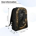 thumbnail image 4 of Cauagu Gothic Raven Portrait Print Backpacks,Travel Daypack Casual Laptop Backpack Bookbag Fits 15 Inch Computer for Men Women, 4 of 8