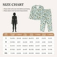 thumbnail image 4 of Yiaed Tulips Flowers Print Pajamas Women's Long Sleeve Sleepwear Soft Button Down Loungewear Pjs Lounge Set Nightwear Womens Pajama Pants-Large, 4 of 7