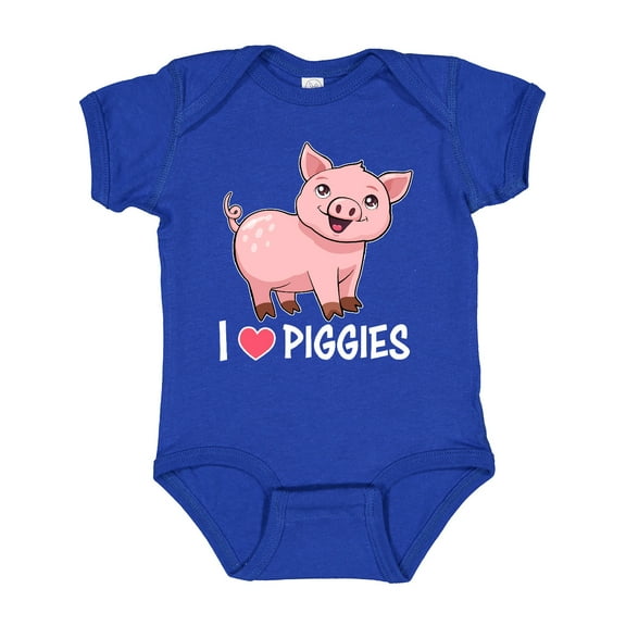 Inktastic I Love Piggies- cute pig Boys or Girls Baby Bodysuit