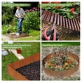 thumbnail image 6 of Vinci Metal Landscape Edging Border, 6 Inch x 40 FT Corrugated Steel Garden Edging with Rolled Safety Edges, Flexible Lawn & Flower Bed Edging for Yard, Multiple Sizes & Colors (Rusted), 6 of 7