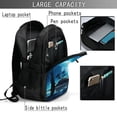 thumbnail image 4 of Disketp Hawaiian Beach Pirate Moon Travel Laptop Backpack, Laptops Backpack with USB Charging Port, Water Resistant Computer Bag Gift for Men & Women, 4 of 7