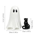 thumbnail image 3 of Tuvgenk Cute Ghost With Black Cat Resin Figurines Halloween Mini Decor Statues For Tabletop And Shelf Ornament, 3 of 7