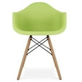 thumbnail image 2 of Aron Living Pyramid 17.5" Plastic and Beech Wood Armchair in Green, 2 of 4