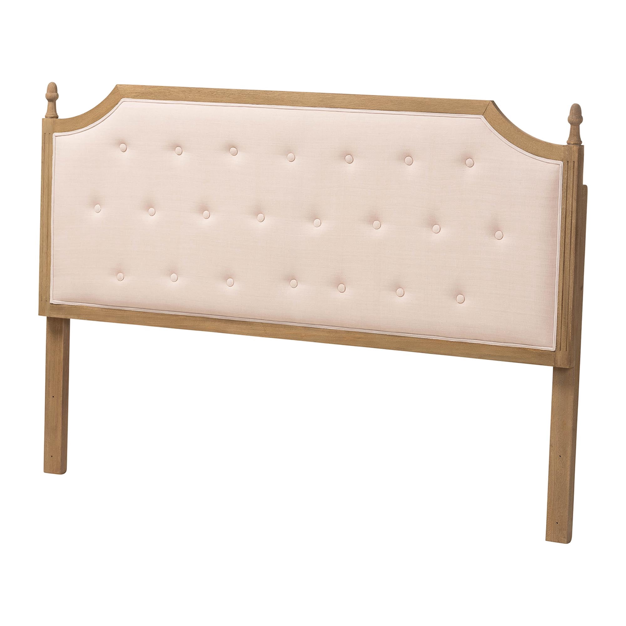 Baxton Studio Lourdes French Provincial Headboard, Queen, Soft Beige