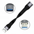 thumbnail image 3 of JSER 10Gbps USB 3.1 Type A Female to USB3.0 Type A Male Extension Flat Slim FPC Data Cable 13cm for Laptop & Desktop, 3 of 5