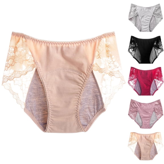 Underwear for Women, FCLoft Ladies Lace Underwear, Large Size Leak Proof Menstrual Briefs, Breathable Physiological Panties, Gifts for Women
