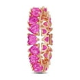 thumbnail image 2 of 4.00 Carat (Ctw) Lab-Created Pink Sapphire Heart Ring Band in Rose Sterling Silver, 2 of 6