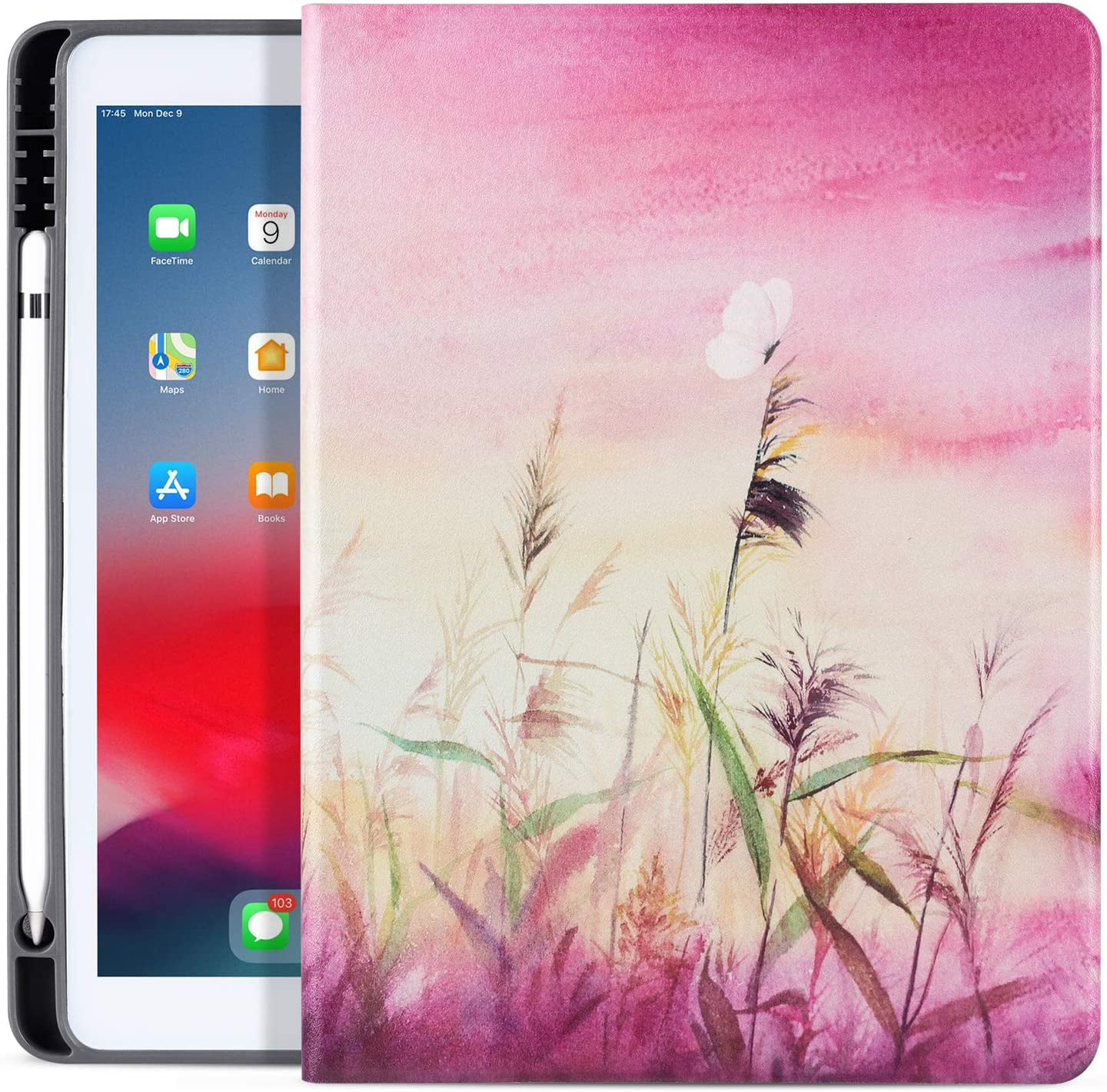 2019 iPad 7 10.2" Smart Case in Pelle Magnetico Stand Flip Copertura Protettiva Shell 
