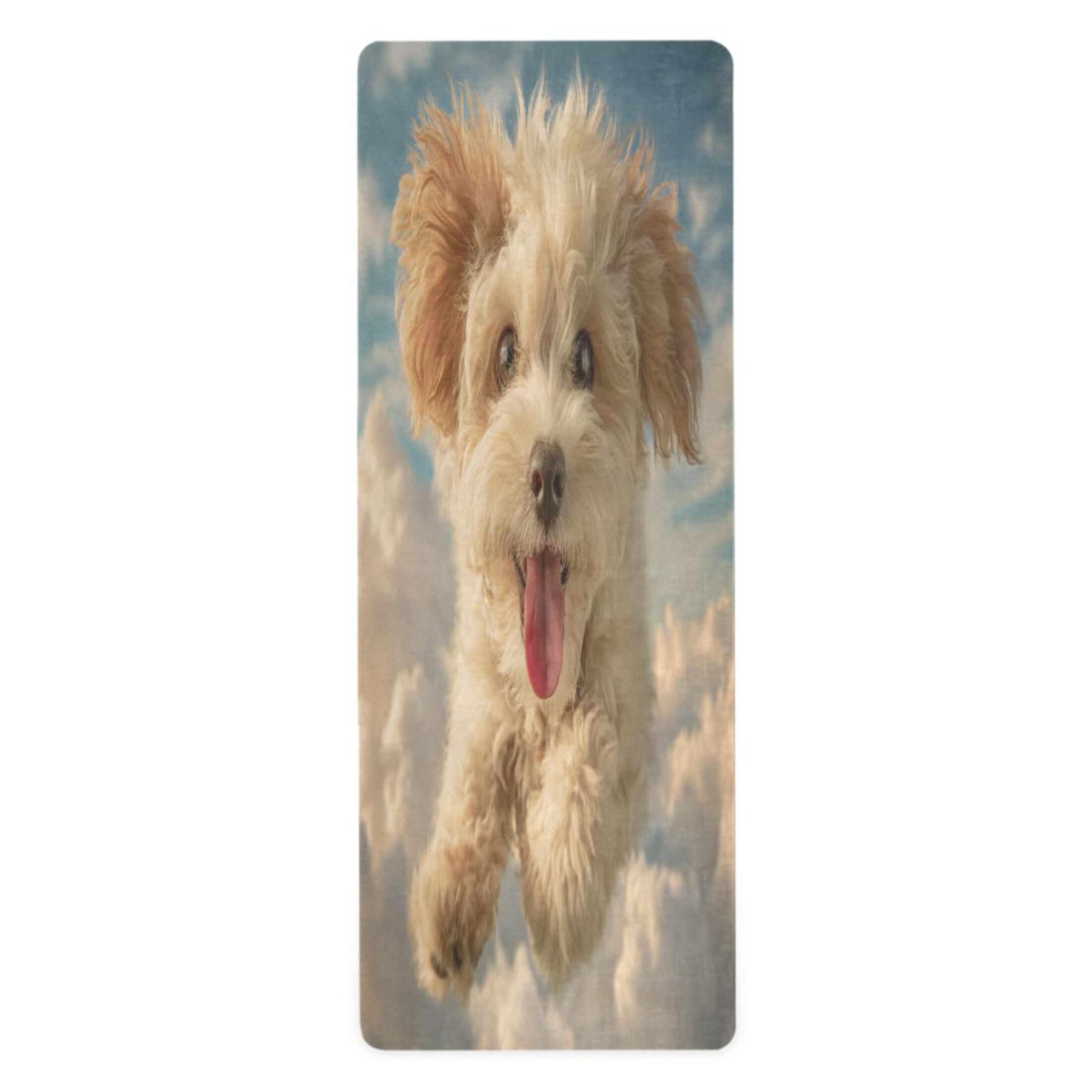 BZSMCE Yoga Mat Women Fitness Mat Fluffy Cloud Curly Pup Pattern