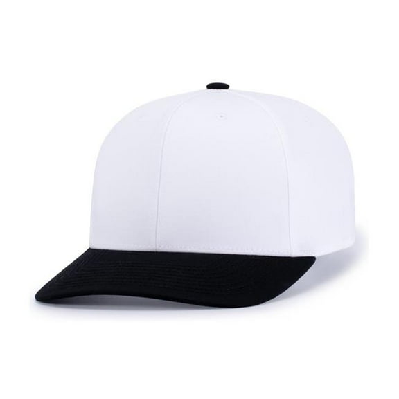 Pacific Headwear P322.226.YTH Poly & Cotton Snapback Cap, White & Black - Youth