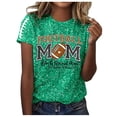 thumbnail image 1 of YDLCAFD T-Shirt Femme Décontracté Mode Imprimé Col Rond Manches Courtes Pull T-Shirt, 1 of 5