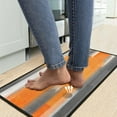 thumbnail image 4 of Orange Kitchen Rugs Set of 2 - Kitchen Floor Mats Non-Slip Backing - Kitchen Mat Washable Doormat Runner Rug Set for Home Accessories and Decor 17x47.2 and 17x30 inches., 4 of 6