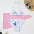 thumbnail image 5 of Shadoumai Girls Swimsuit Ruffle Bikini Sets Spaghetti Strap Tankini Set 3 Pieces Cut Out Girls Bathing Suit&nbsp;size 8, 5 of 8