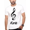 thumbnail image 1 of Playera Camiseta Personalizada Musico Nota Musical C Nombre, 1 of 5