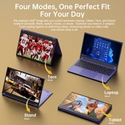 15.6 Touchscreen Laptop FHD Display,Intel Core i3 Processor,16GB RAM 512GB SSD ,Windows 11 Pro MS Office 2024,360° Foldable 2 in 1 Laptop Computer,purple