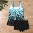 thumbnail image 5 of Generic Women Plus Size Swim Suits Printing Modest Ruched Swimsuits Two Piece Tankini Tops with Shorts Swimwear, 5 of 5