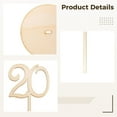 thumbnail image 3 of Set of 20, Rose Golden Wooden Wedding Table Numbers, Numbers 1-20 with Individual Stands, Elegant Gold Table Number Holders, Ideal for Weddings, Banquets, and Events, 3 of 5