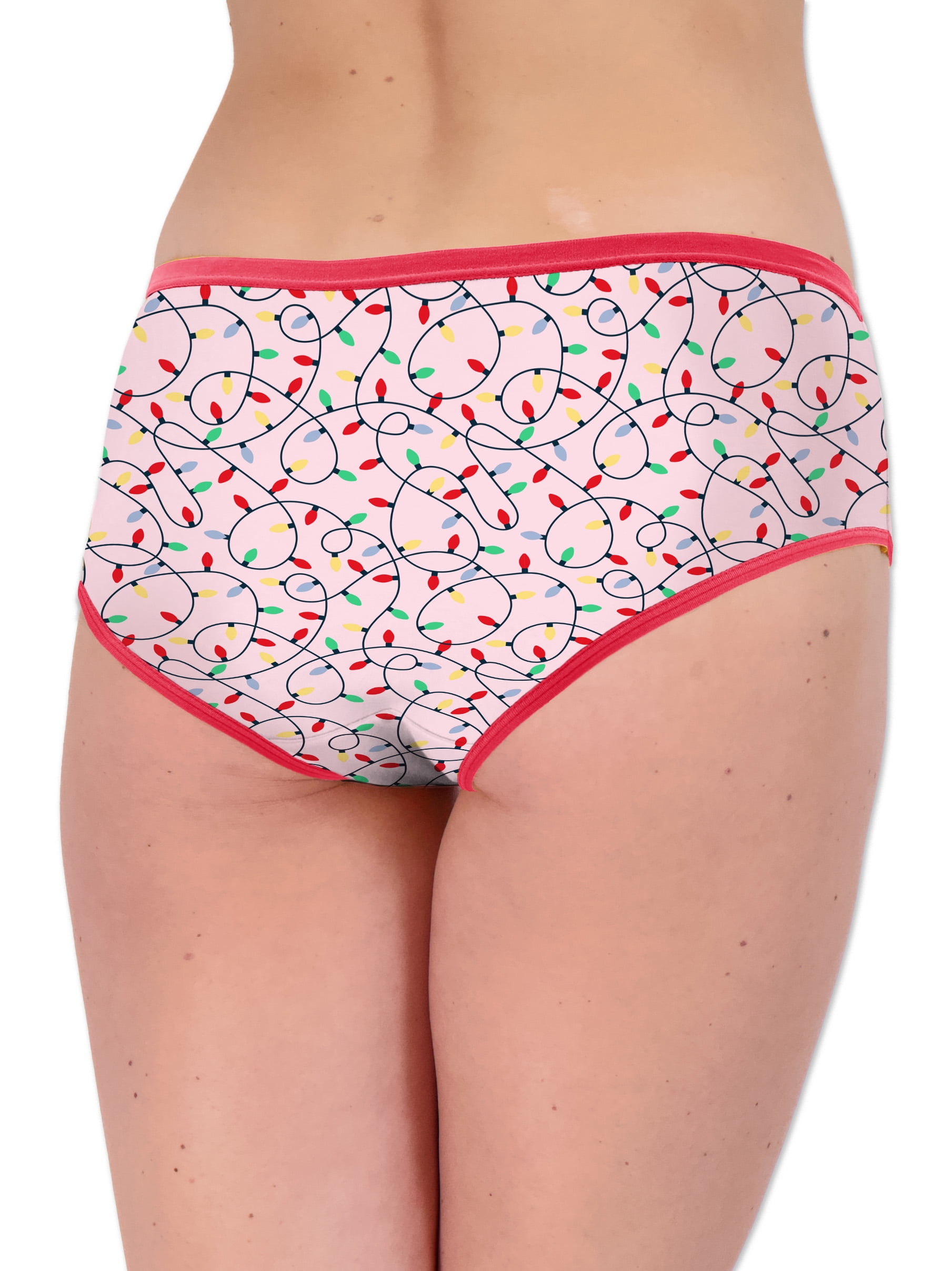 Holiday Time Women's Christmas Jersey Hipster, Underwear 7 Pack, S-XXL