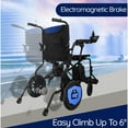 thumbnail image 2 of Fauteuil Roulant Électrique Léger - Alliage d'Aluminium Tout-Terrain 12 Mi Longue Portée Fauteuil Roulant Polyvalent pour Adultes Aînés et Personnes Âgées - Bleu, 2 of 7