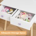 thumbnail image 7 of Ktaxon Kids' Vanity Table and Stool Makeup Dressing Set w/ Mirrors & Drawer, Pink, 7 of 7