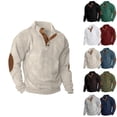 thumbnail image 7 of Sweater Mens,  Knit Sweater Men, Men's Outdoor Casual Stand Button Long Sleeve Sweater, 7 of 7