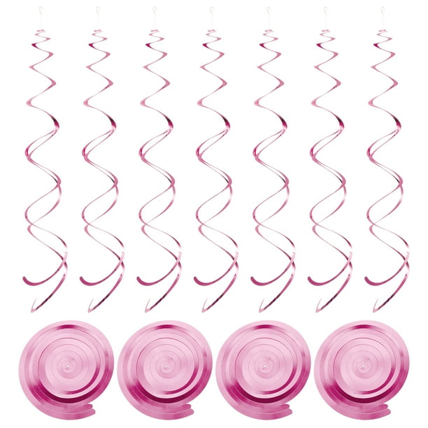 30uds Decoraciones Colgantes de Serpentinas de Plástico Rosa Claro Unique Bargains para Fiesta