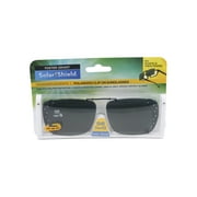 Solar Shield Dioptics ClipOns Unisex Rectangle Fashion Sunglasses, Black, 54 Rec G