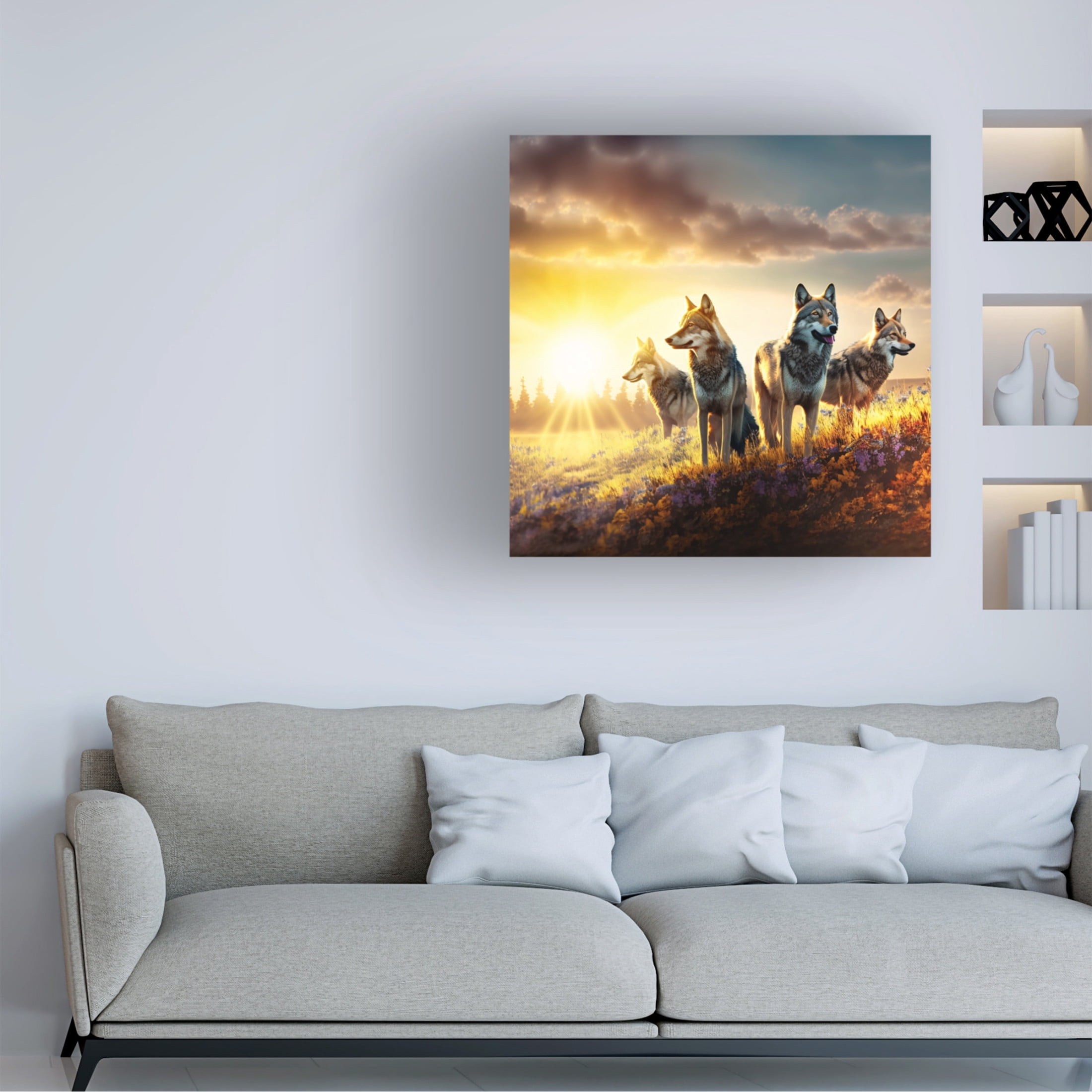 Canvas Wall Art - Ray Heere 'North American Wildlife 48' Wall Art for Living Room, Bedroom, or Office Décor by Trademark Fine Art - 24 x 24 Inches