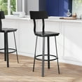 thumbnail image 3 of Flash Furniture Flint Series Industrial Wood/Steel Rectangular Back Barstool Black (XUDG60582BBLK), 3 of 10