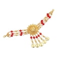 thumbnail image 3 of Collar de Danza del Vientre Zulema Étnico Tono Dorado 1 Pieza, 3 of 7