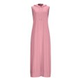 thumbnail image 3 of Jalioing Women's Sweatshirt Dress Oversized Sleeveless Hooded Maxi Dresses Solid Casual Hoodie Dress with Pocket, 3 of 6