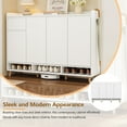thumbnail image 5 of Harper & Bright Designs Entryway Shoe Cabinet with Adjustable Shelves, Minimalist Home Organizer with Solid Wood Legs, Storage Sideboard for Living Room, White, 5 of 19