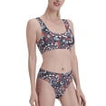 thumbnail image 4 of High Waisted Bikini Sets For Women, Paisley Print Red Swimsuits Tummy Control, Two Pieces Bathing Suit, 4 of 8