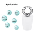 thumbnail image 4 of Uxcell Silicone Rubber Tapered Plug 15 to 20mm Solid Bathtub Bungs Stopper with Ring White 3 Pieces, 4 of 5