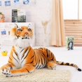 thumbnail image 1 of 30-90cm Lifelike Tiger Leopard Plush Toys Soft Wild Animals Simulation White Tiger Jaguar Doll Children Kids Birthday Giftsbrown tiger30cm Deng Xun unisex, 1 of 2