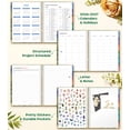 thumbnail image 4 of OMEYA Planner 2026 2027 Weekly & Monthly, A4 Floral Calendar Weekly Planner, July 2026-Dec 2027, Spiral Hardcover Planner with Colorful Monthly Tabs, 76 Stickers, Double-side Pocket, 4 of 11