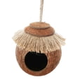 thumbnail image 3 of Nido de loro de coco, jaula para pájaros, nido colgante para pájaros y juguetes para animales pequeños., 3 of 9